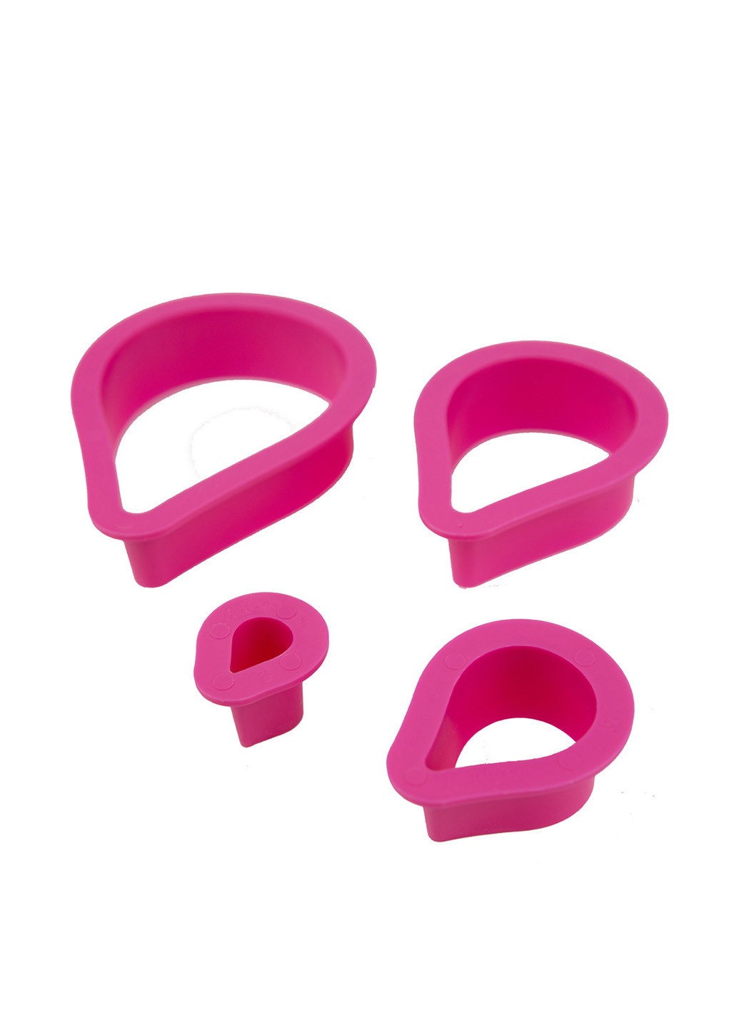 Форма для печива Крапля (4 шт.) Decora однотонне рожеве