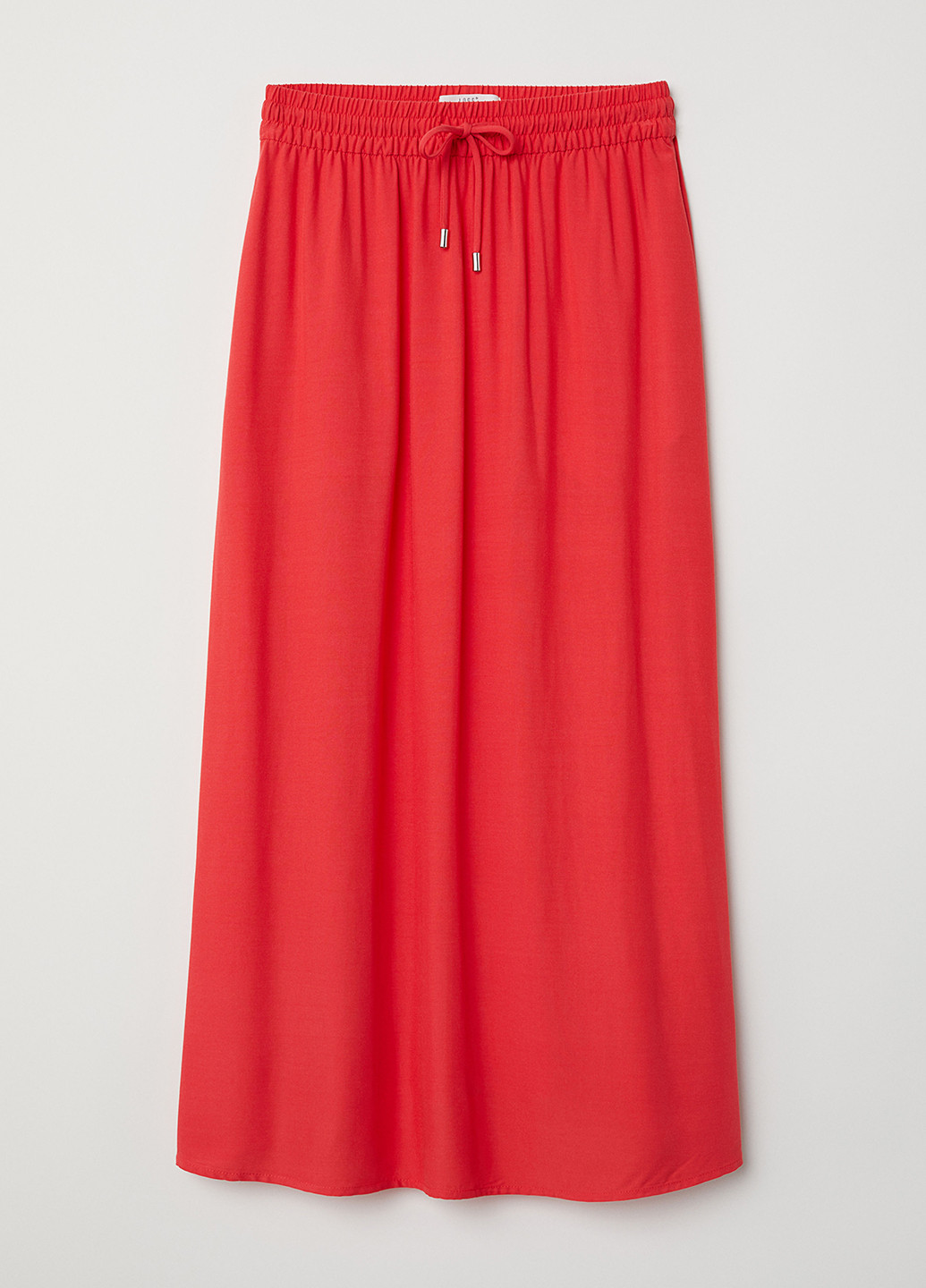 Красная кэжуал однотонная юбка H&M макси