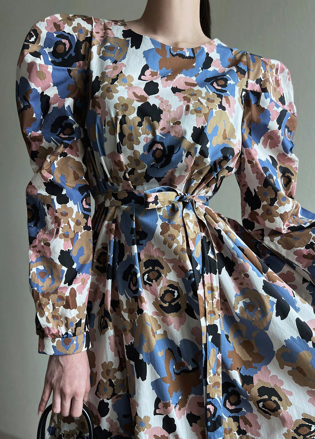 Молочное праздничный, деловое, кэжуал платье а-силуэт SHEIN с цветочным принтом