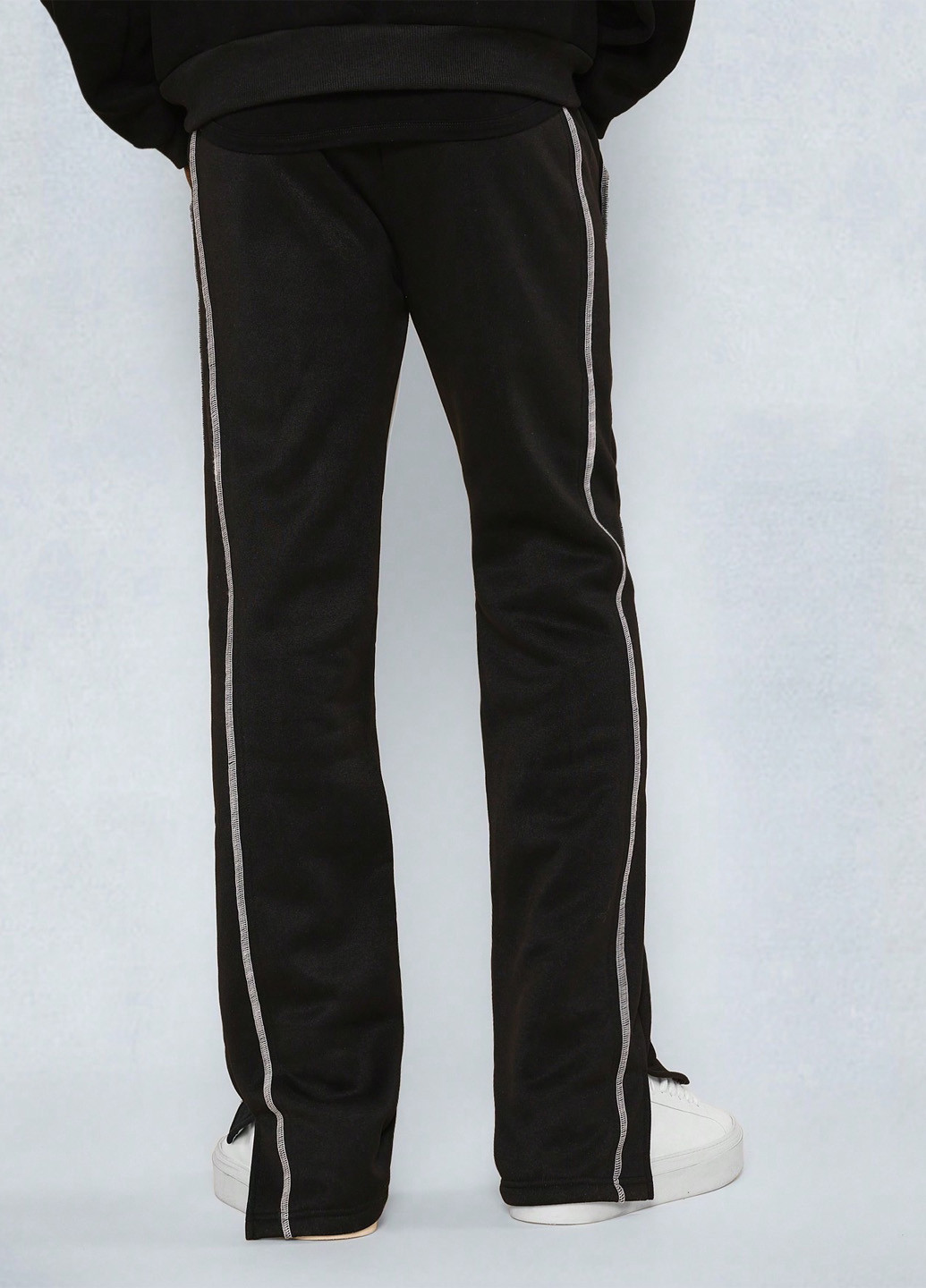 Черные спортивные, кэжуал демисезонные прямые брюки SHEIN