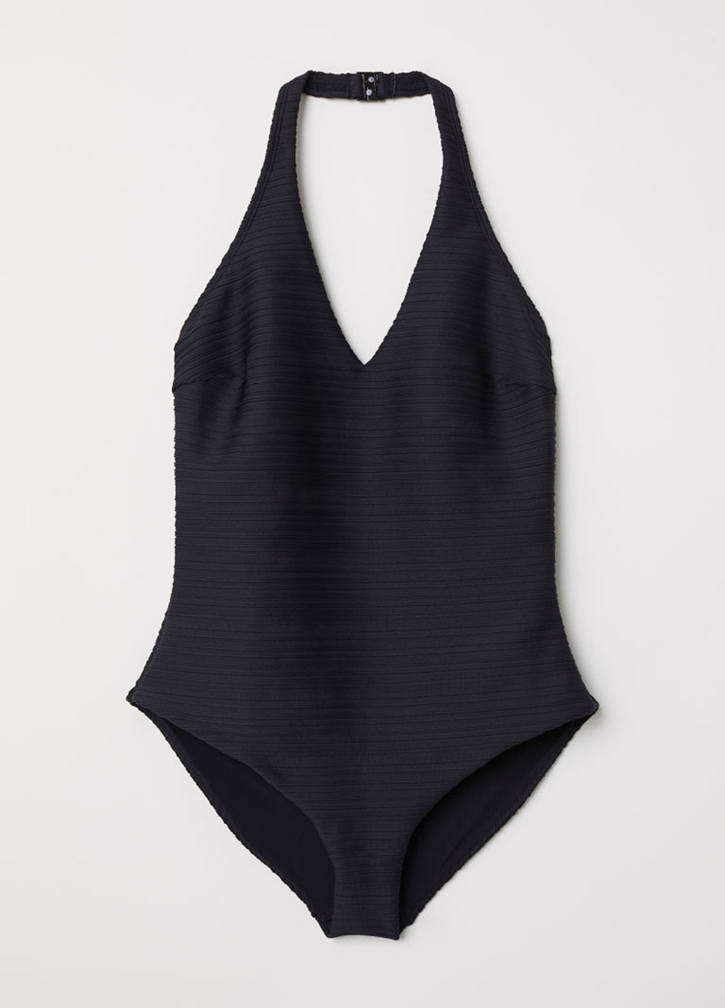Чорний літній купальник суцільний, халтер H&M