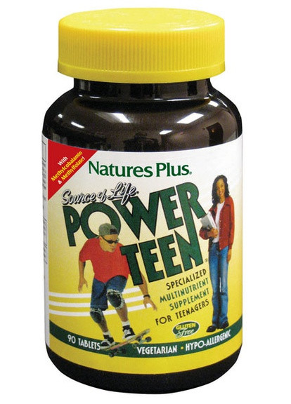 Мультивитамины для Подростков, Power Teen,, 90 таблеток Natures Plus (225714491)