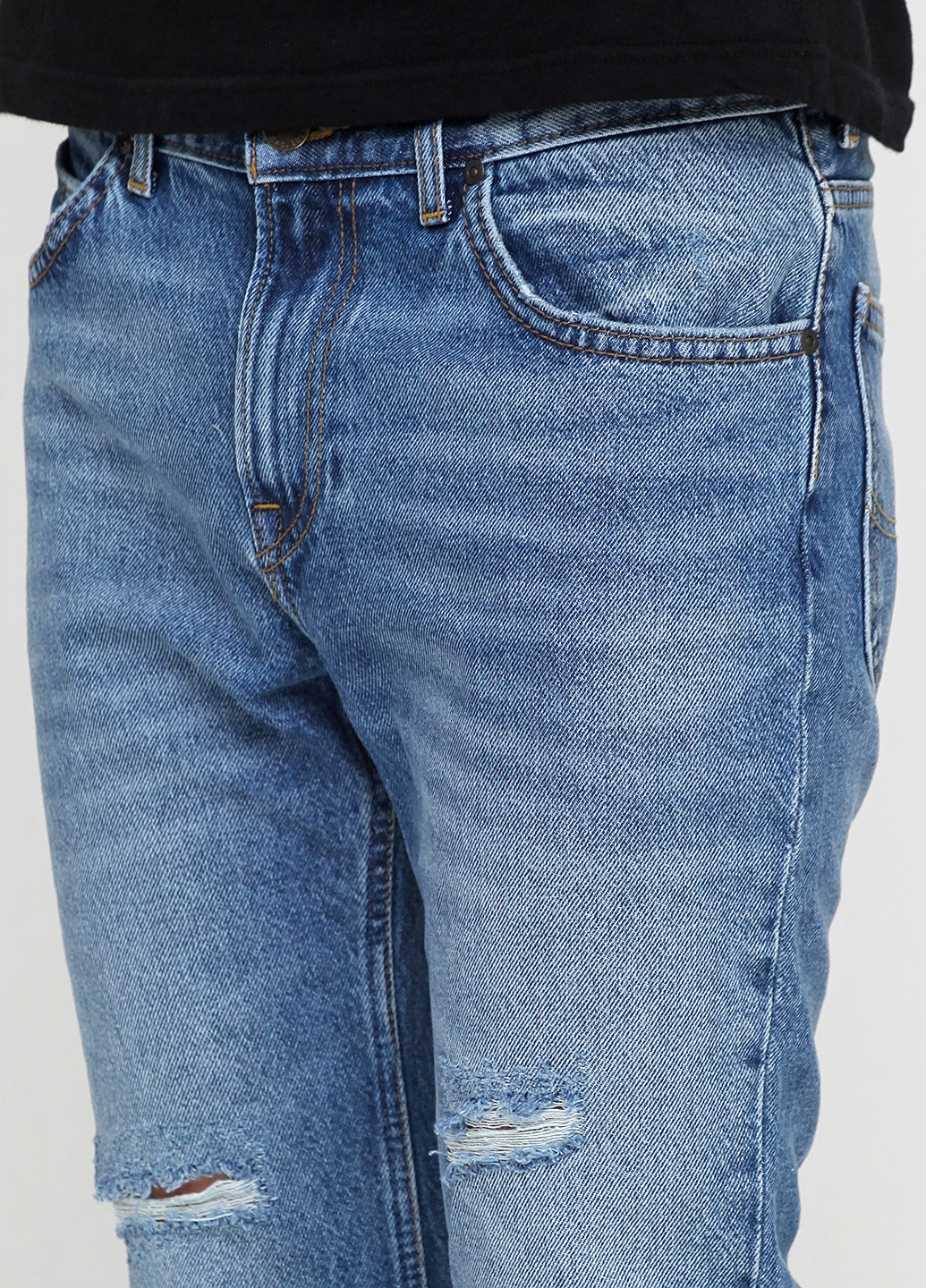 Синие демисезонные прямые джинсы Rider Lee