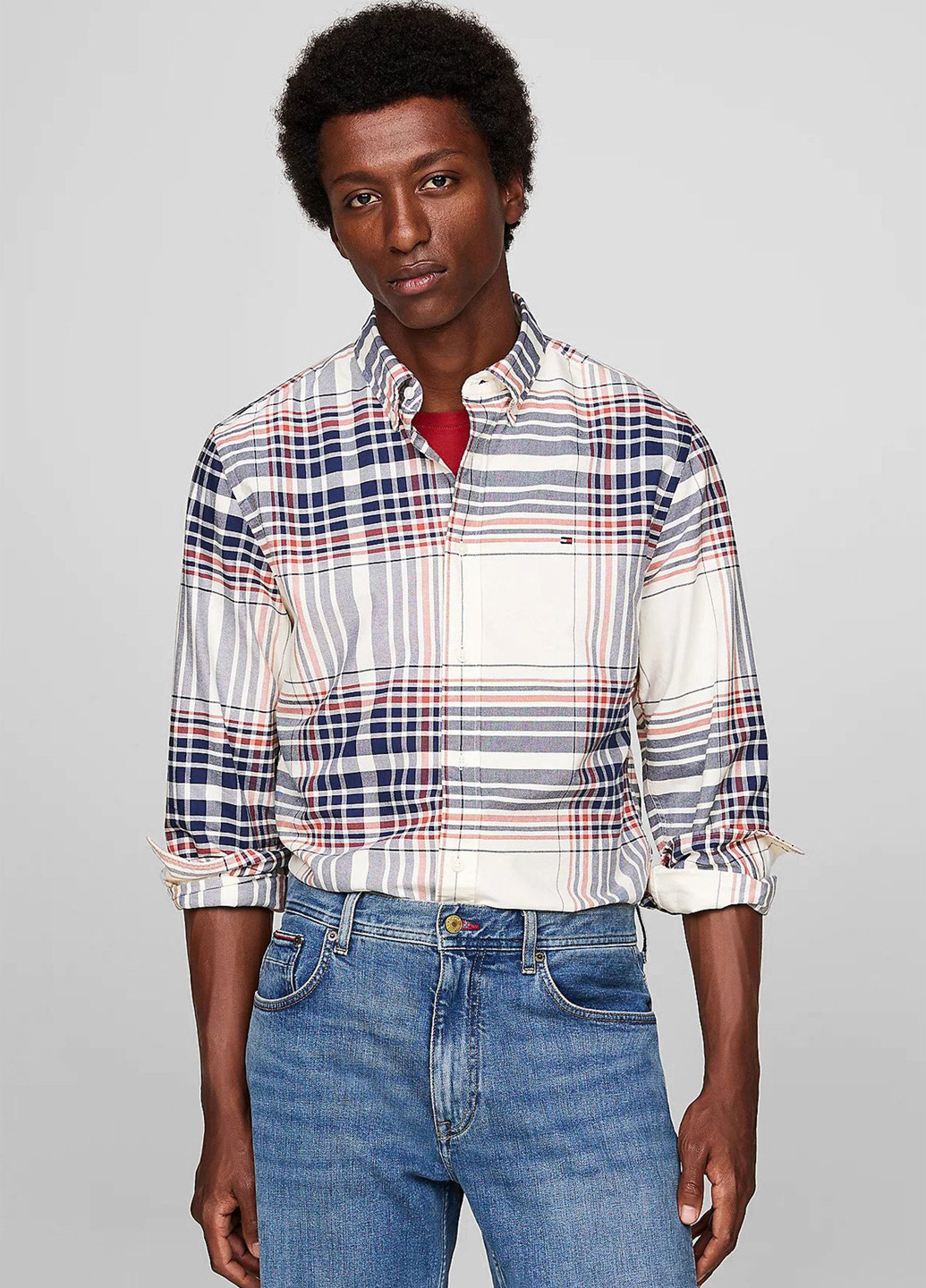 Цветная кэжуал рубашка в клетку Tommy Hilfiger