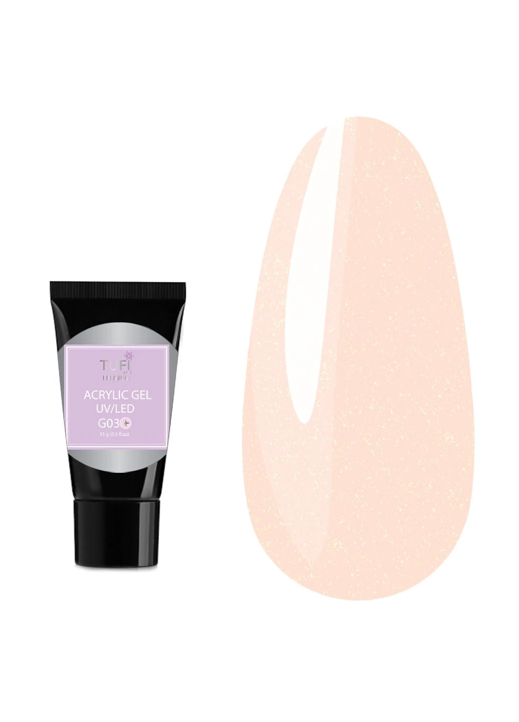 Акрил-гель Premium № G03 shine snow, 15 г Tufi Profi 0 (225032151)
