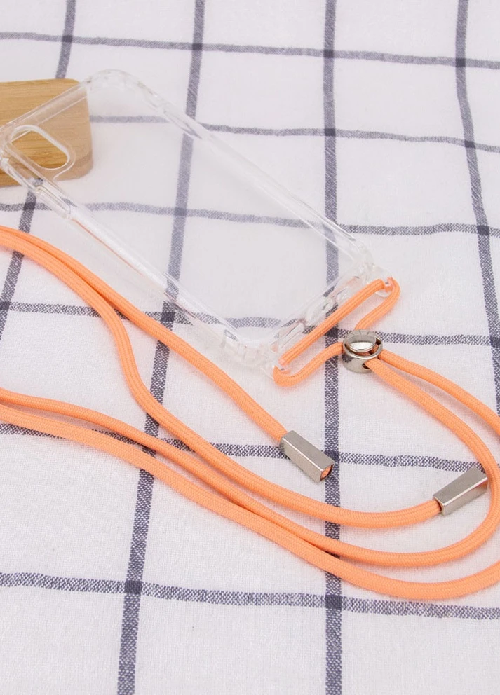Чохол TPU Crossbody Transparent для Apple iPhone XS Max (6.5 ') Персиковий (is_00000041868_10) Epik (229724887)