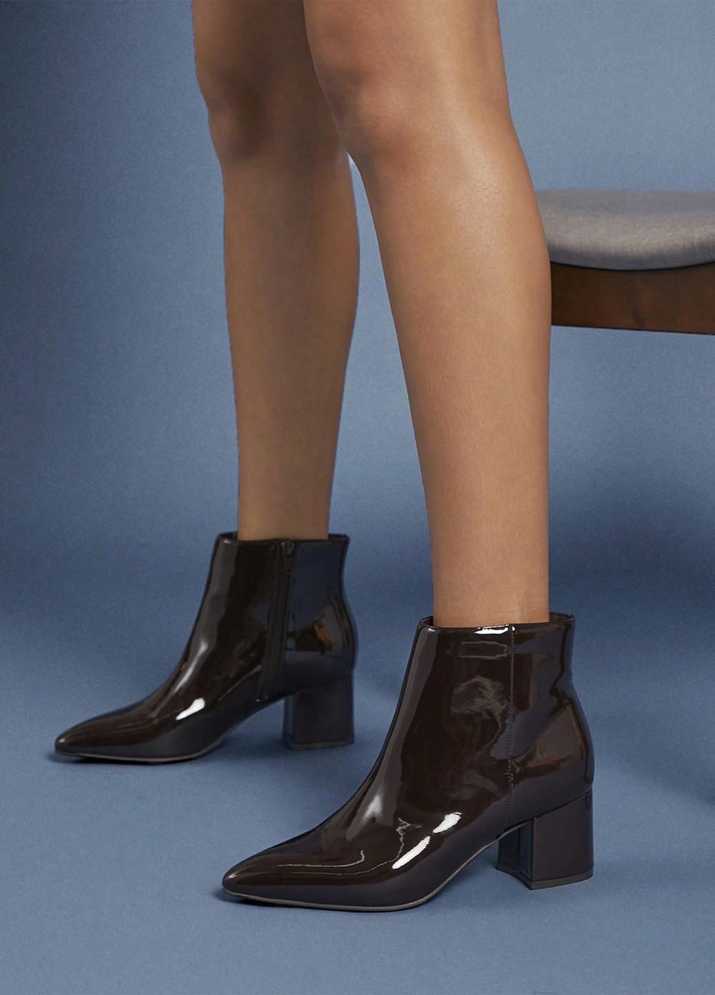 Темно-коричневі демісезонна ботильйони SHEIN