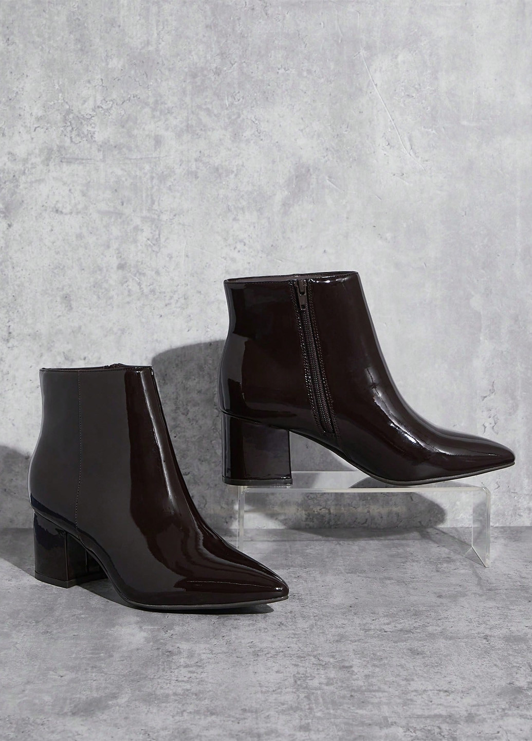 Темно-коричневі демісезонна ботильйони SHEIN