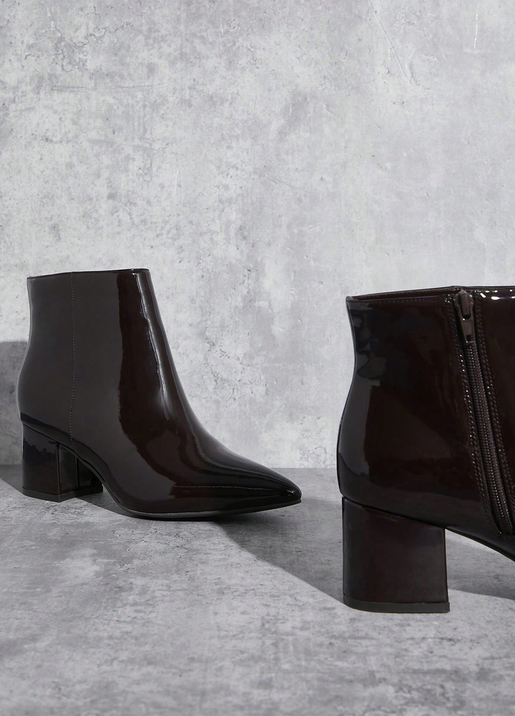 Темно-коричневі демісезонна ботильйони SHEIN