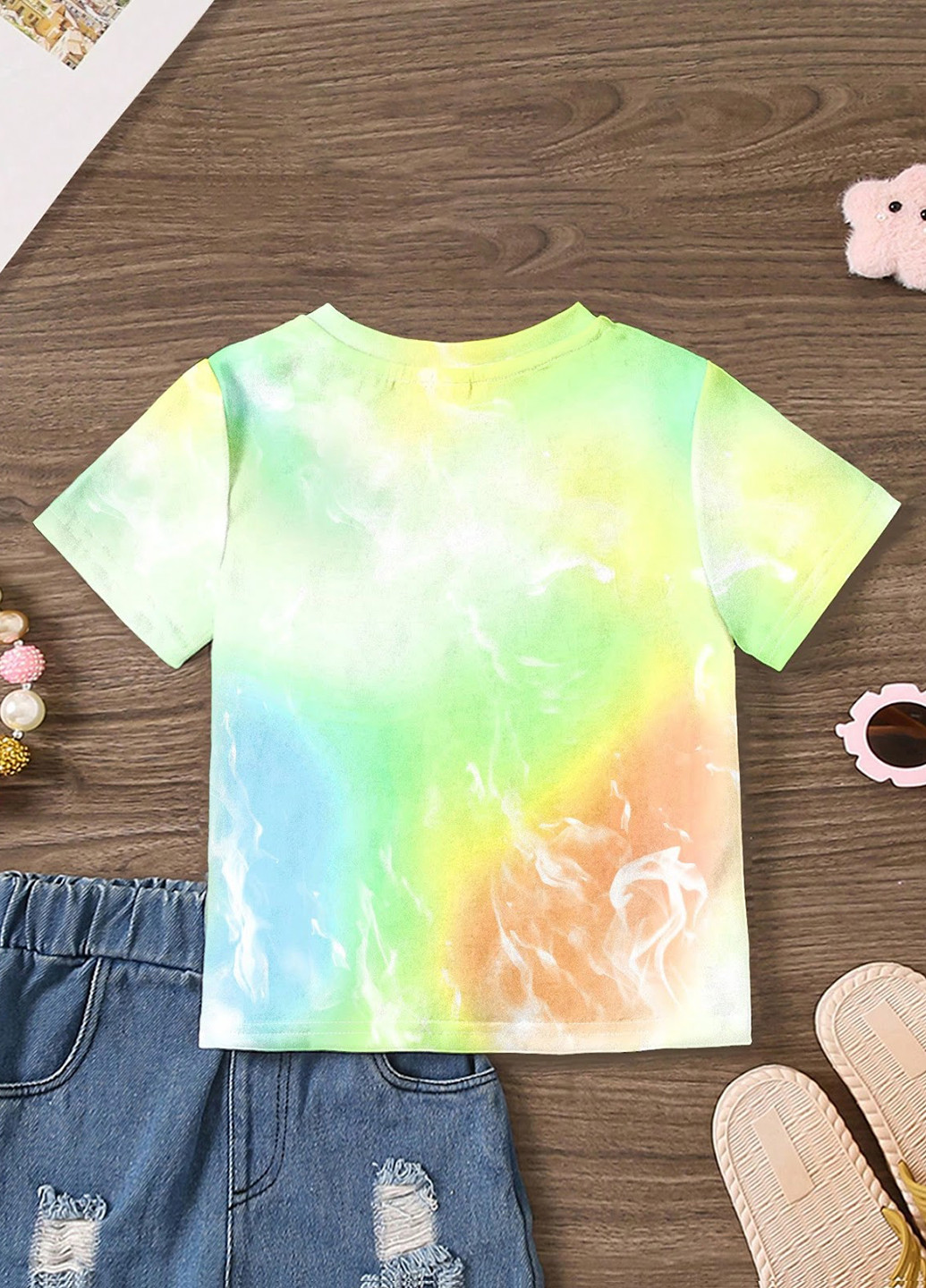 Комбинированная летняя футболка SHEIN