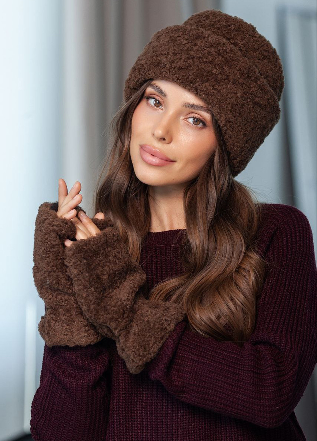 Комплект (шапка, мітенки) No Brand (365959841)