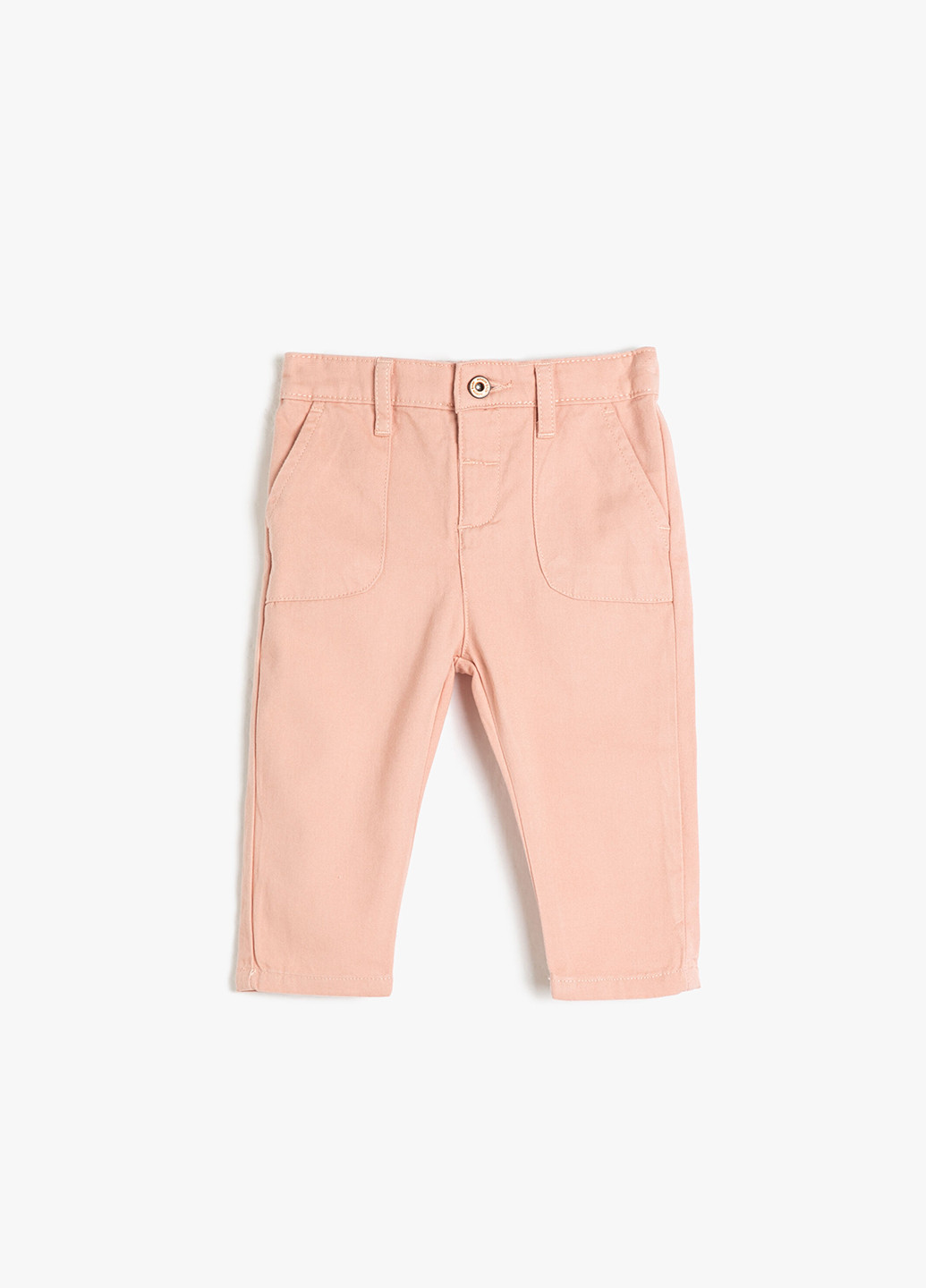 Розово-коричневые кэжуал демисезонные брюки зауженные KOTON
