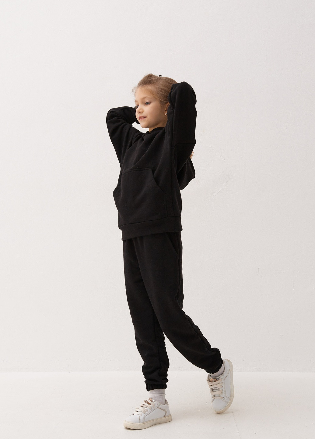 Черный демисезонный детский спортивный повседневный костюм beauty Kindamor весна-осень 2022