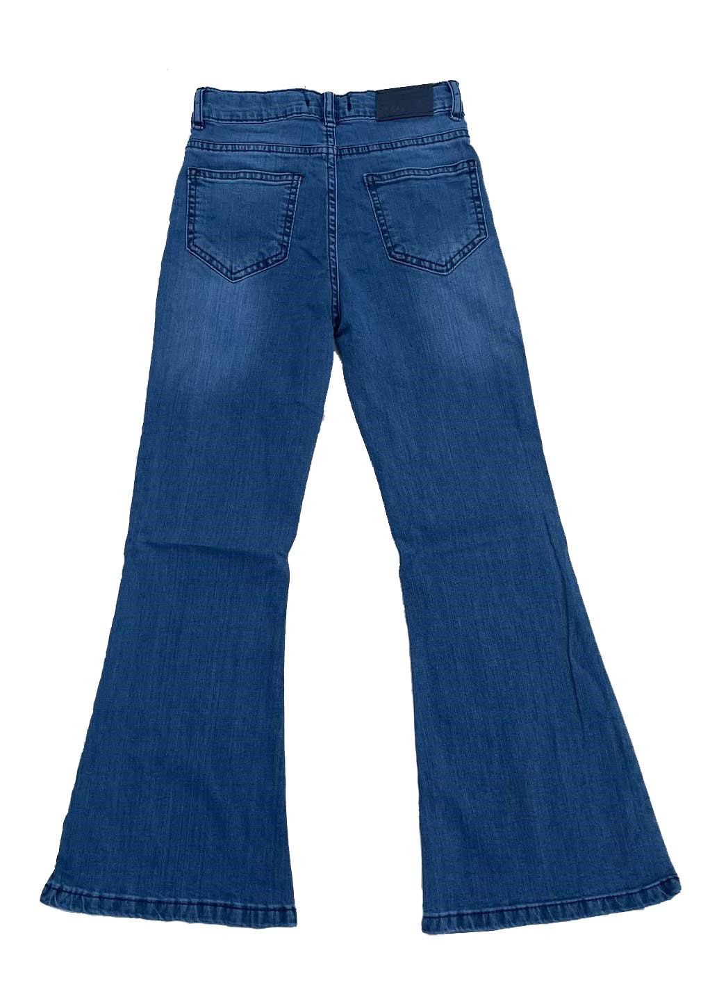 Синие демисезонные клеш фит, клеш джинсы Altun