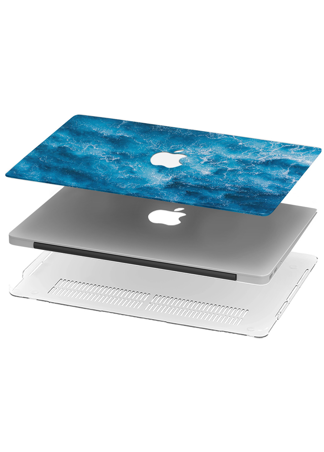 Чехол пластиковый для Apple MacBook Pro 15 A1707 / A1990 Морская волна (Sea wave) (9649-2796) MobiPrint (219123846)