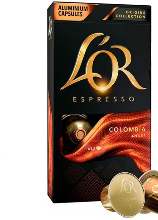 Кава в капсулах L’OR Espresso Colombia 10 шт, сумісні з Nespresso*, 100% Арабіка Jacobs (254761165)