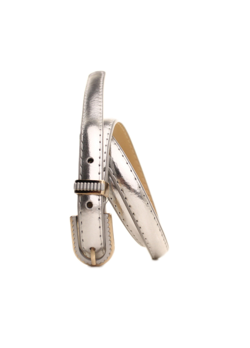 Ремень серебристый L1510W51 105-110 см Casa Familia серебряный экокожа