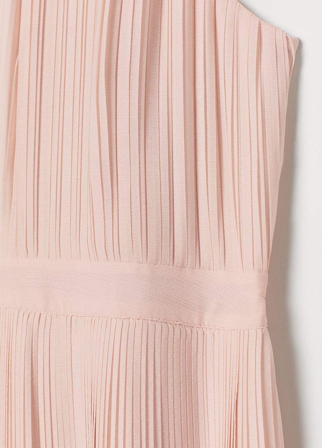 Пудрова вечірня сукня плісована H&M однотонна