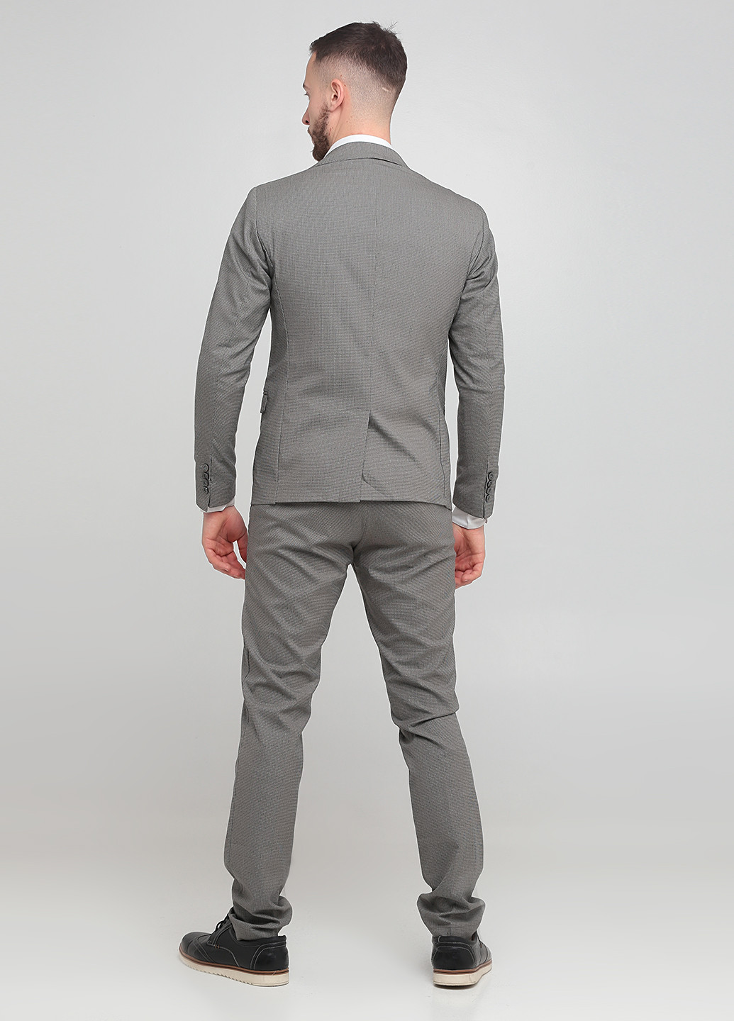 Сірий демісезонний костюм (піджак, штани) брючний Primo Emporio