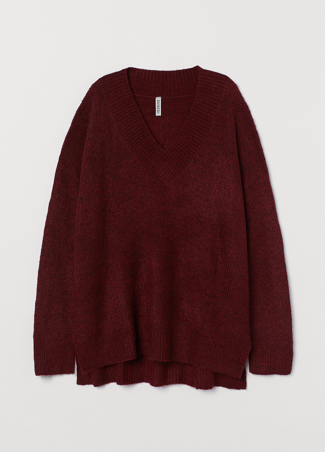 Бордовый зимний пуловер пуловер H&M