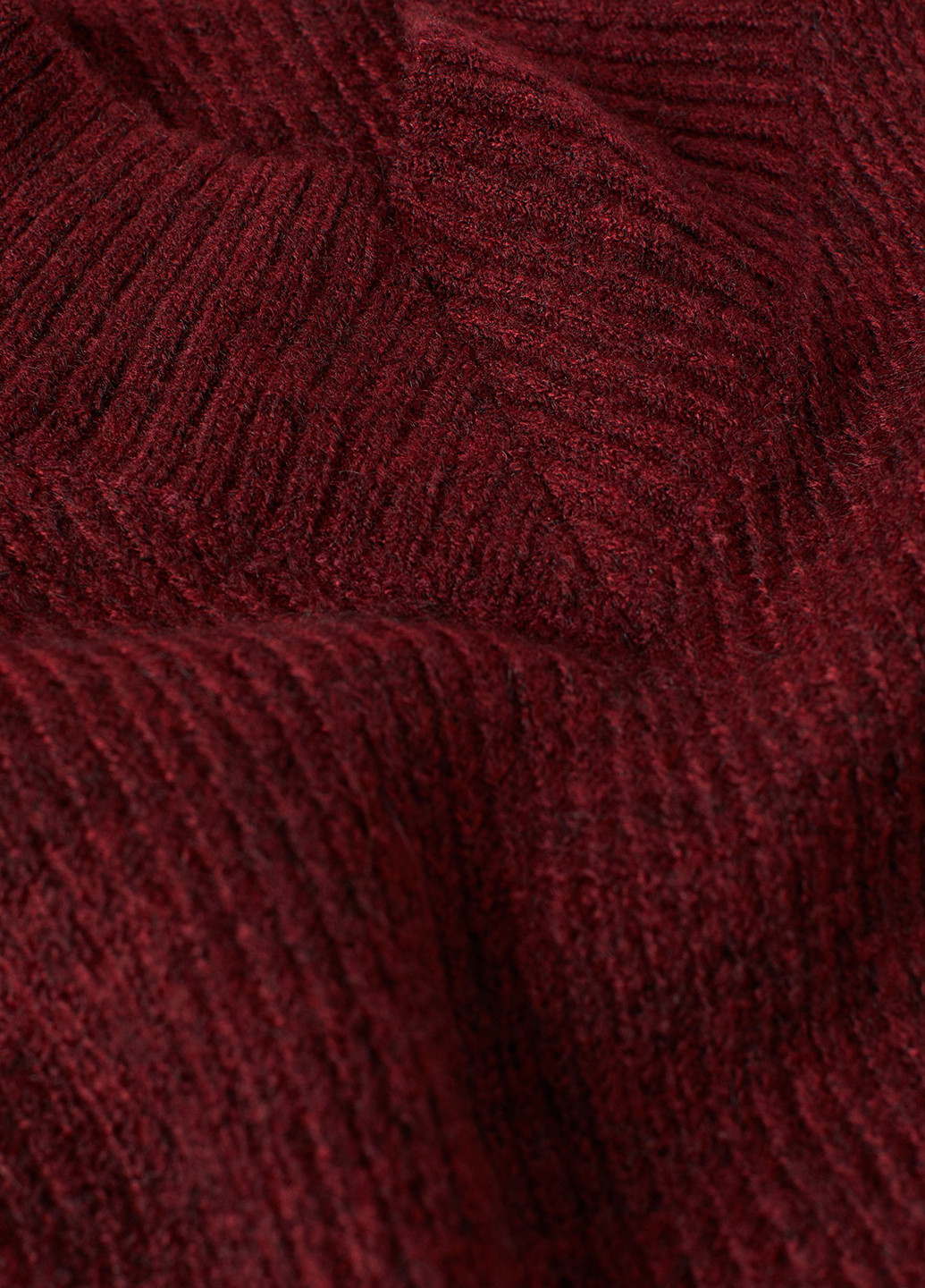 Бордовый зимний пуловер пуловер H&M