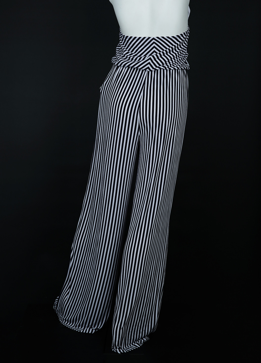 Комбинезон Ralph Lauren комбинезон-брюки полоска чёрно-белого кэжуал полиэстер