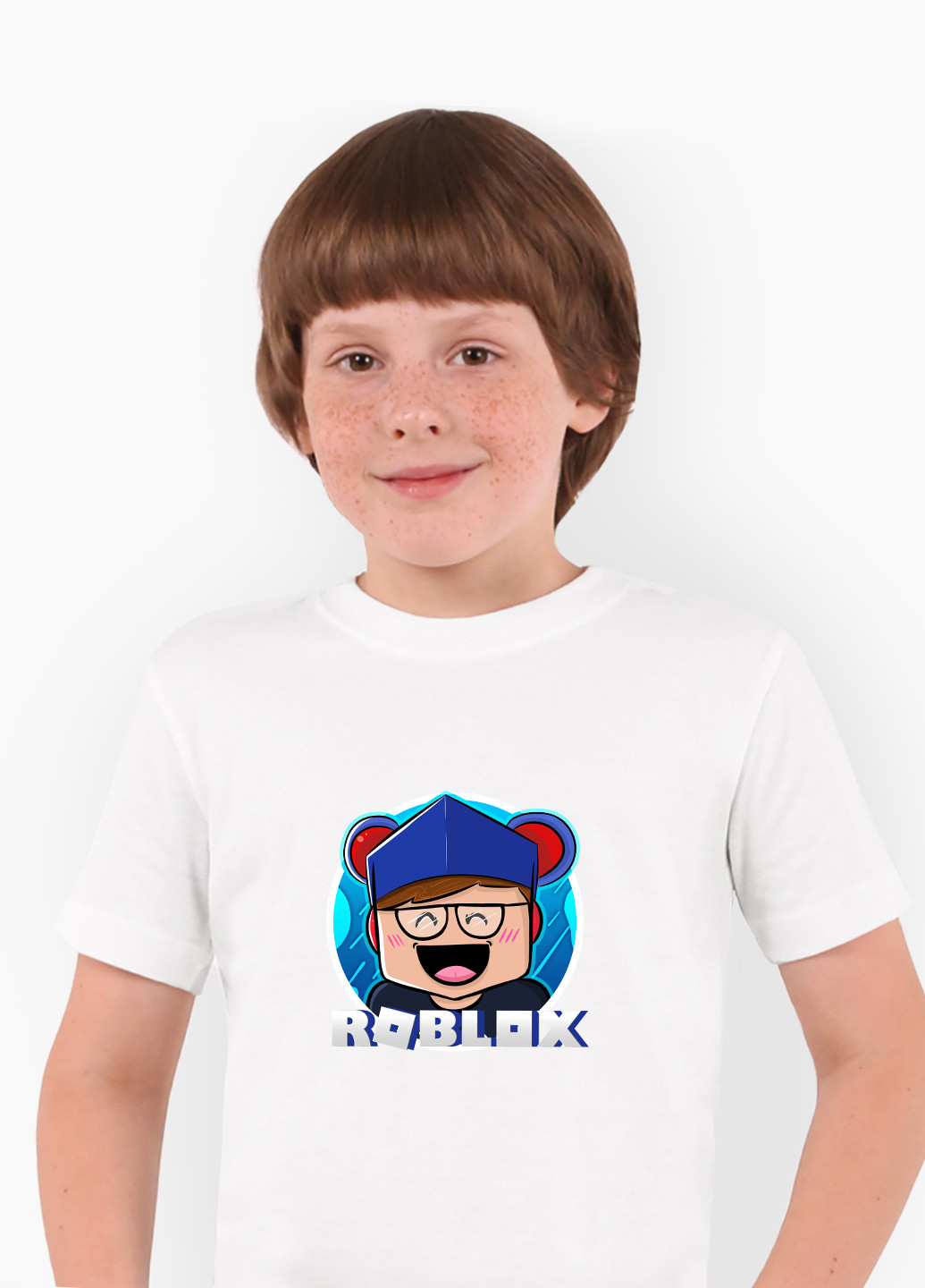 Белая демисезонная футболка детская роблокс (roblox)(9224-1220) MobiPrint
