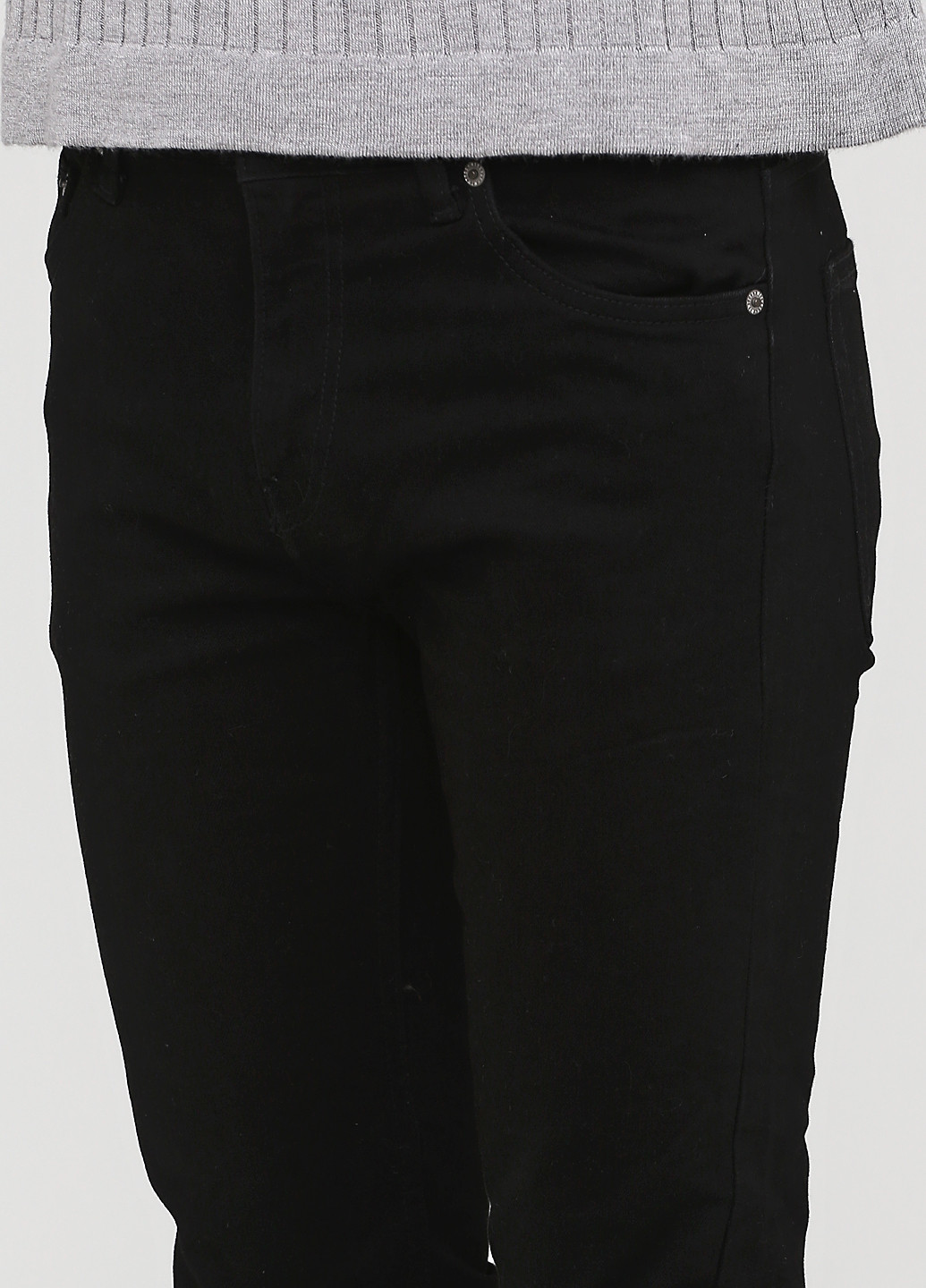 Джинси Weekday завужені однотонні чорні джинсові бавовна
