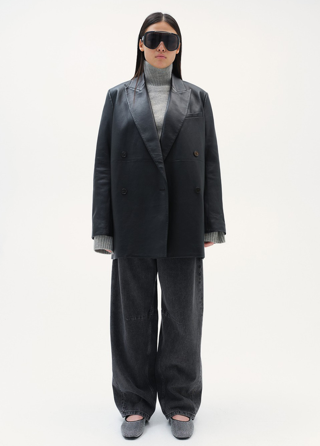 Серый зимний свитер джемпер H&M