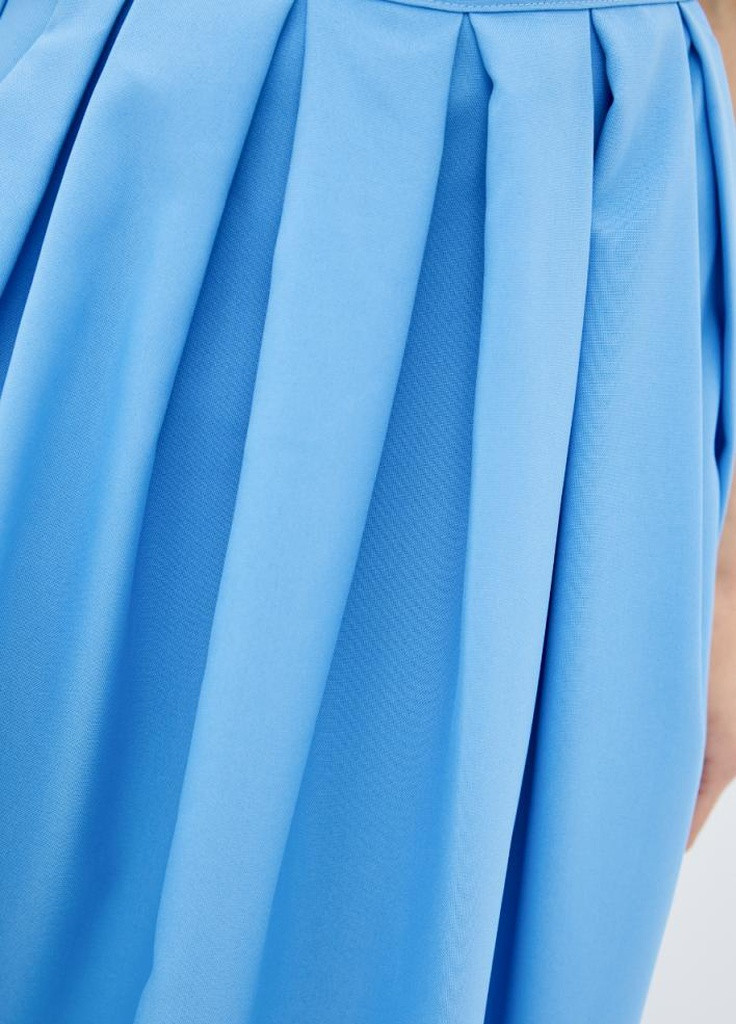 Голубая офисная однотонная юбка Podium тюльпан