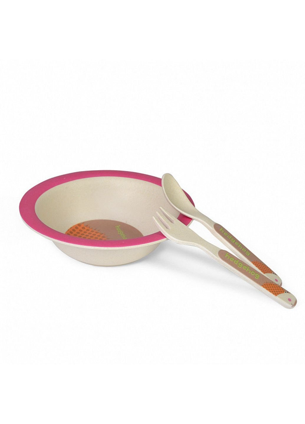 Детский набор посуды Ёжик PT-8345-3 3 предмета розовый Fissman (253623512)