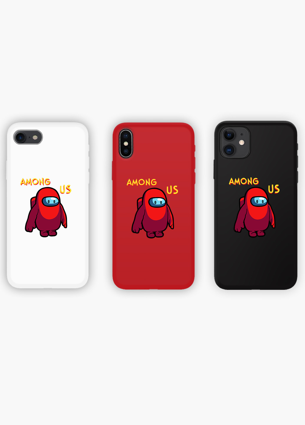 Чохол силіконовий Apple Iphone 8 Амонг Ас Червоний (Among Us Red) (6151-2411) MobiPrint (219565745)