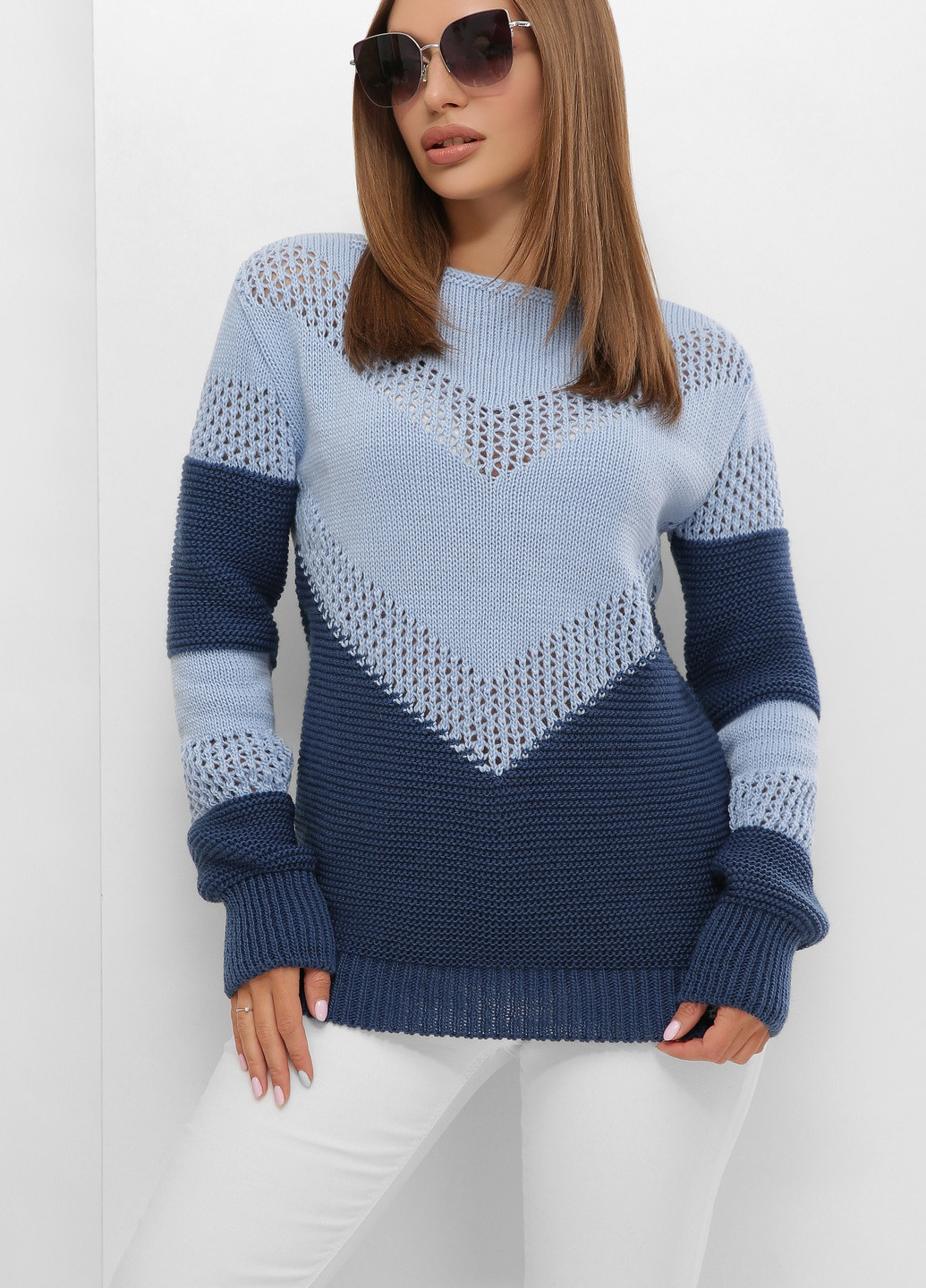 Синий демисезонный свитер MSM