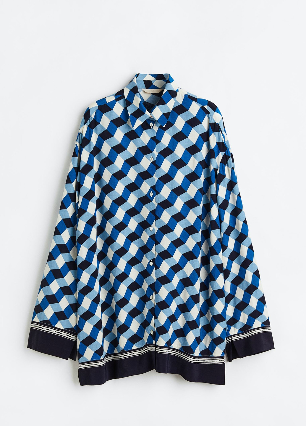 Цветная кэжуал рубашка с геометрическим узором H&M
