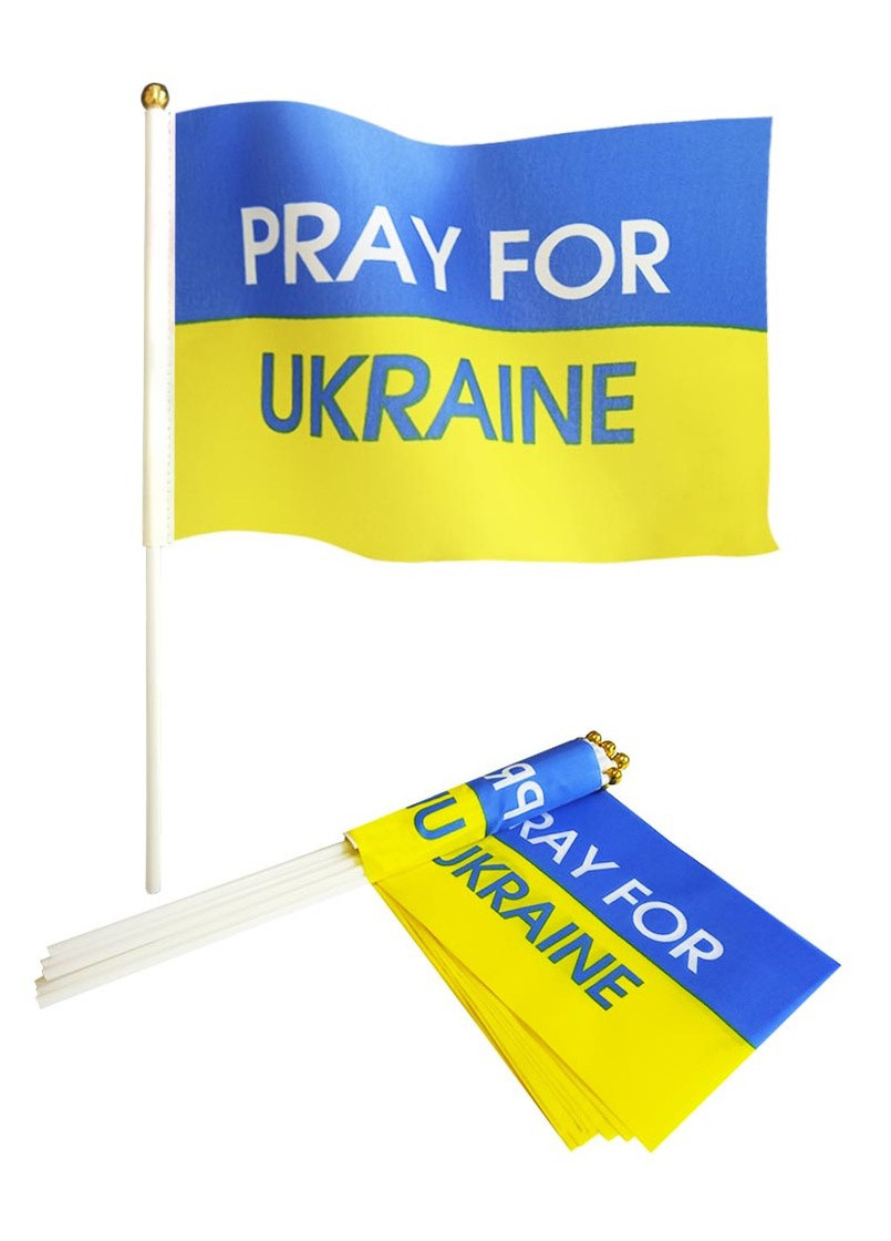Флаг Украины на палочке с присоской, размер 14*21 см 0076 Martel (254149043)
