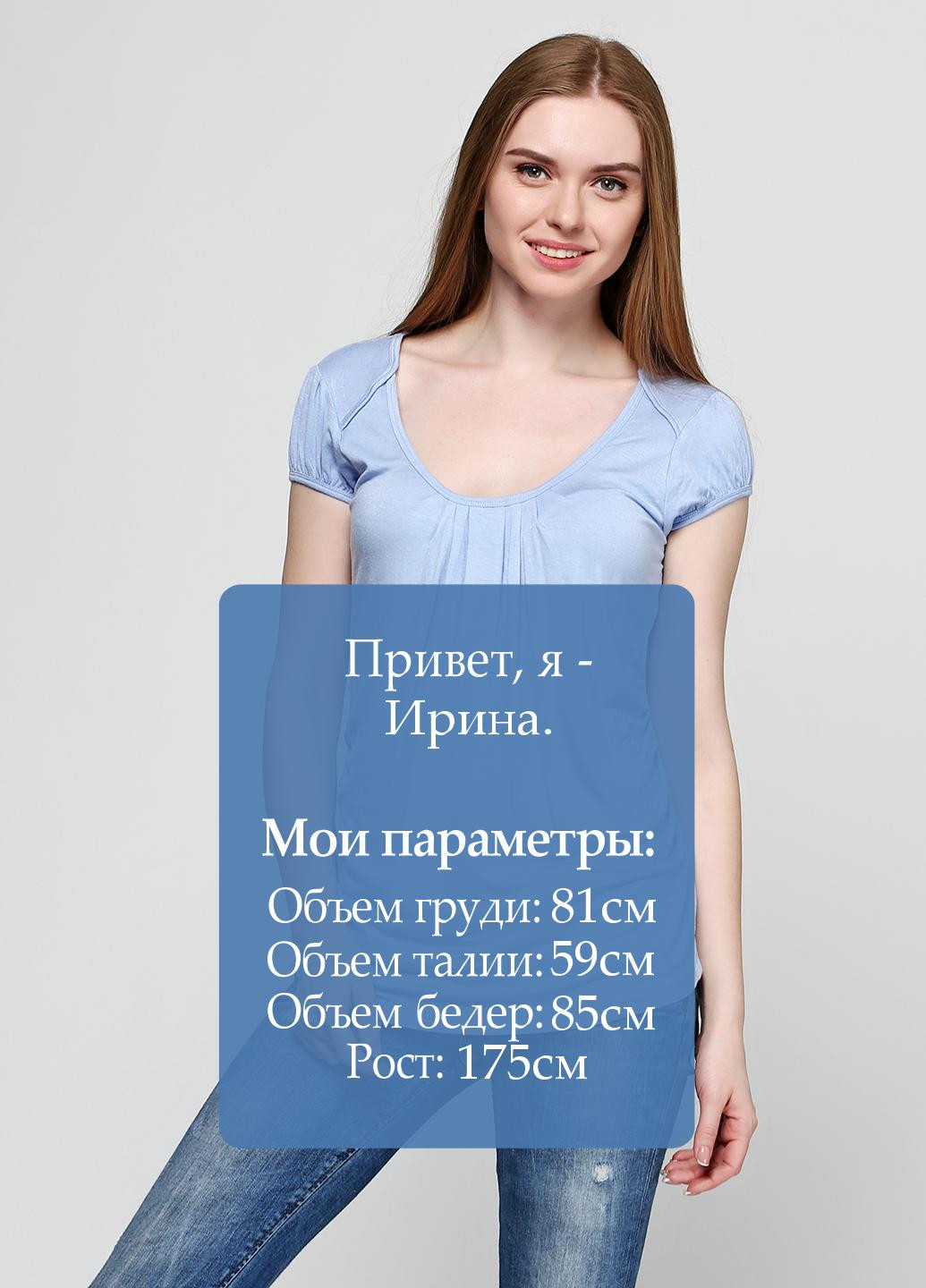Блакитна літня футболка OVS