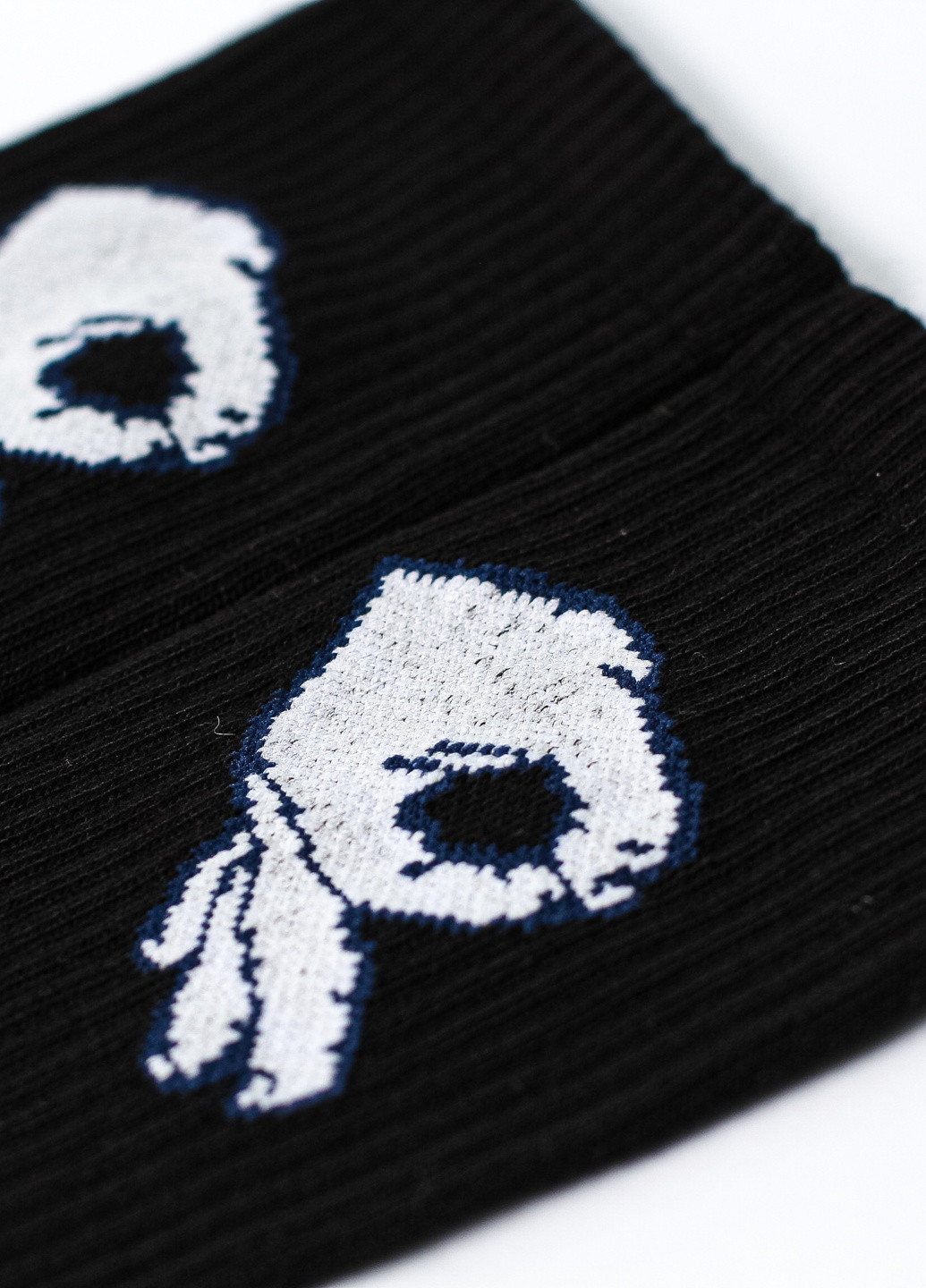 Чорні шкарпетки premium жести ок LOMM малюнки (212242366)