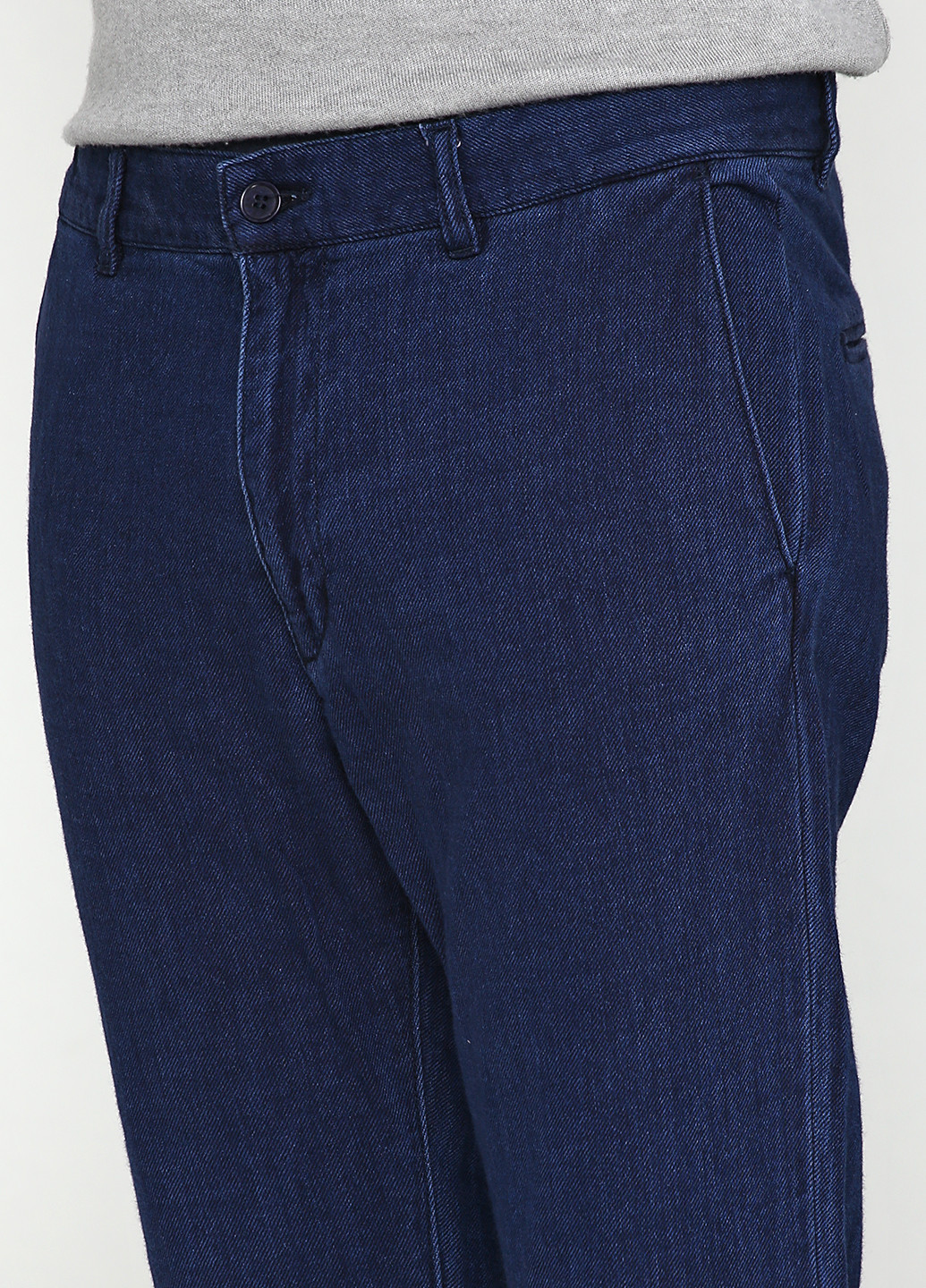 Синие кэжуал демисезонные прямые брюки MTWTFSS Weekday