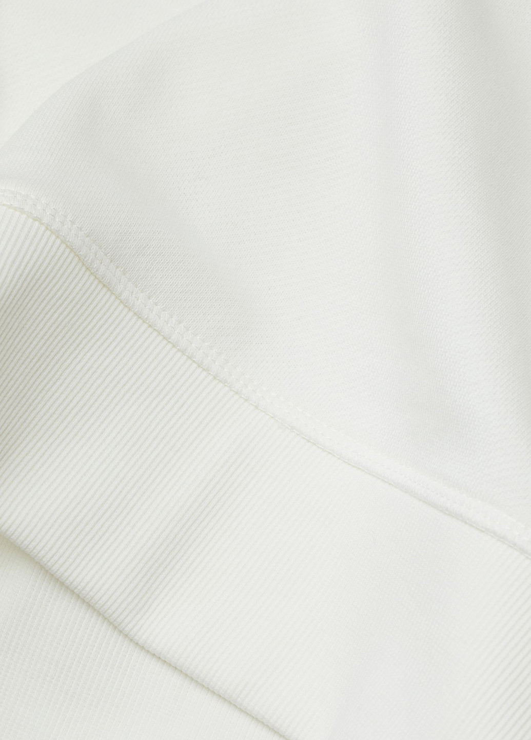 Світшот H&M - Прямий крій однотонний білий кежуал бавовна - (281990983)