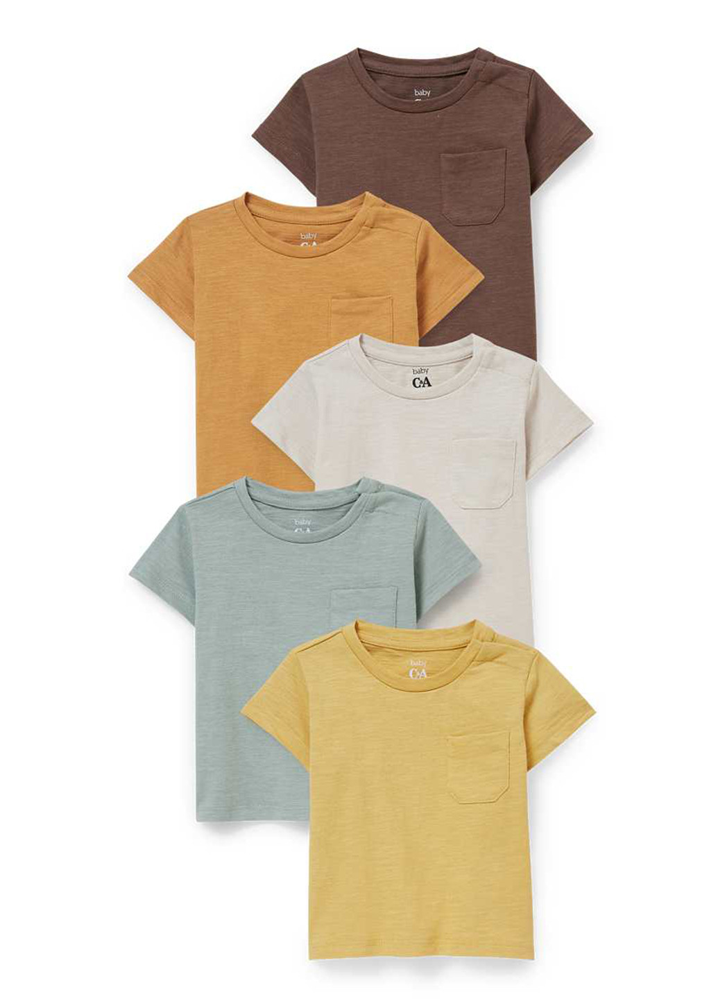 Комбинированная летняя футболка (5 шт.) C&A
