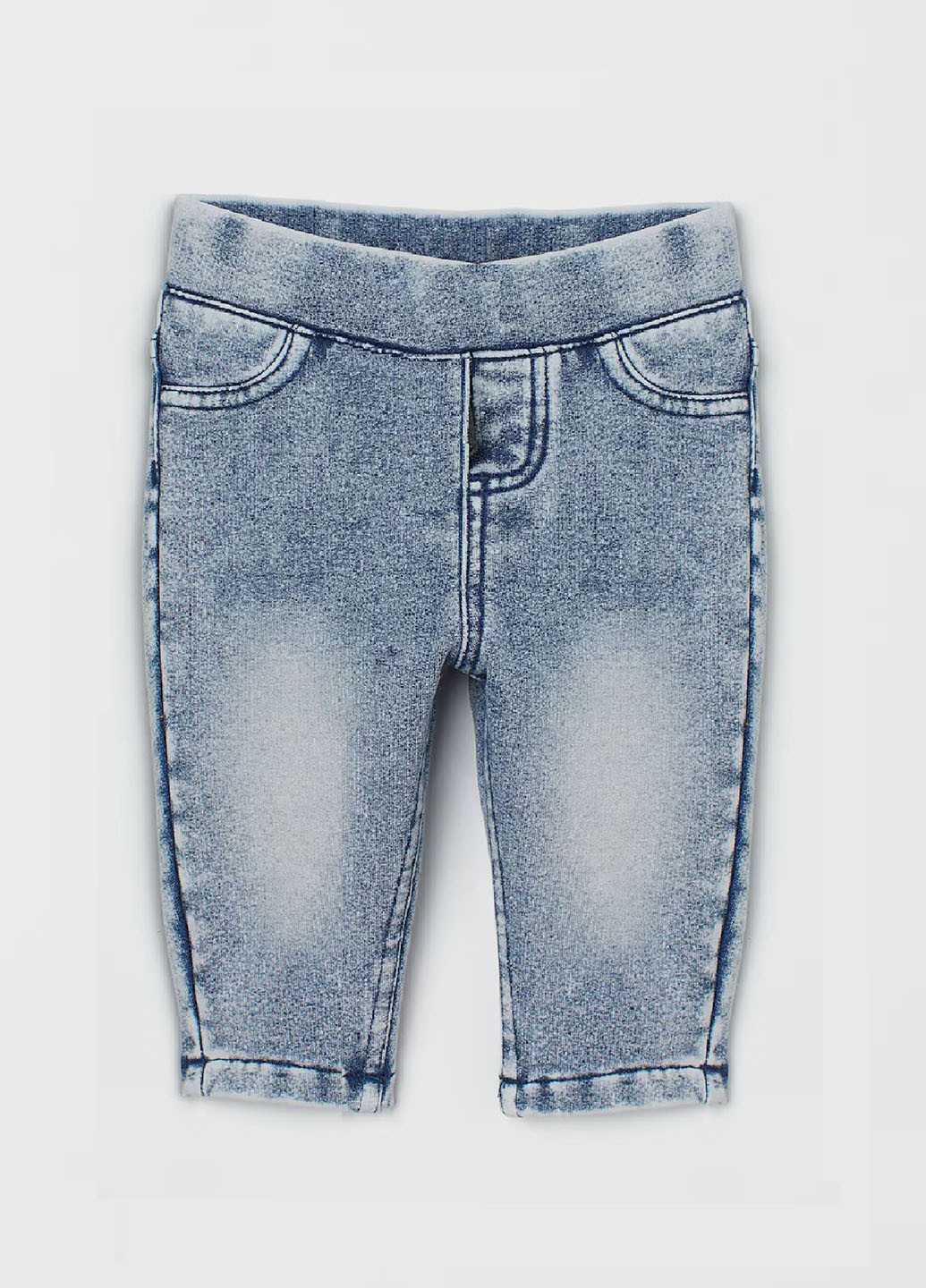 Светло-синие демисезонные зауженные джинсы H&M