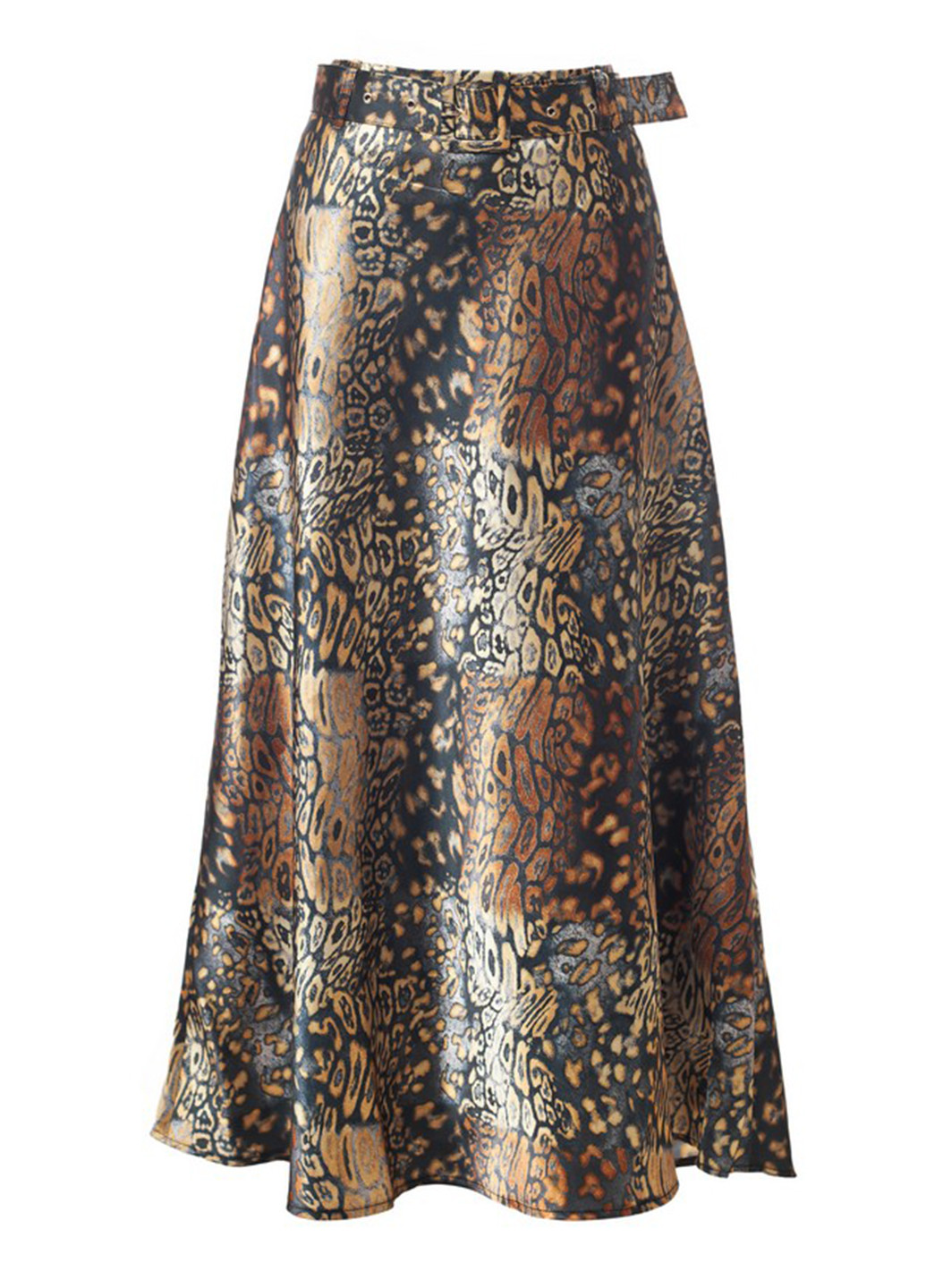 Разноцветная кэжуал леопардовая юбка MiNiMax клешированная