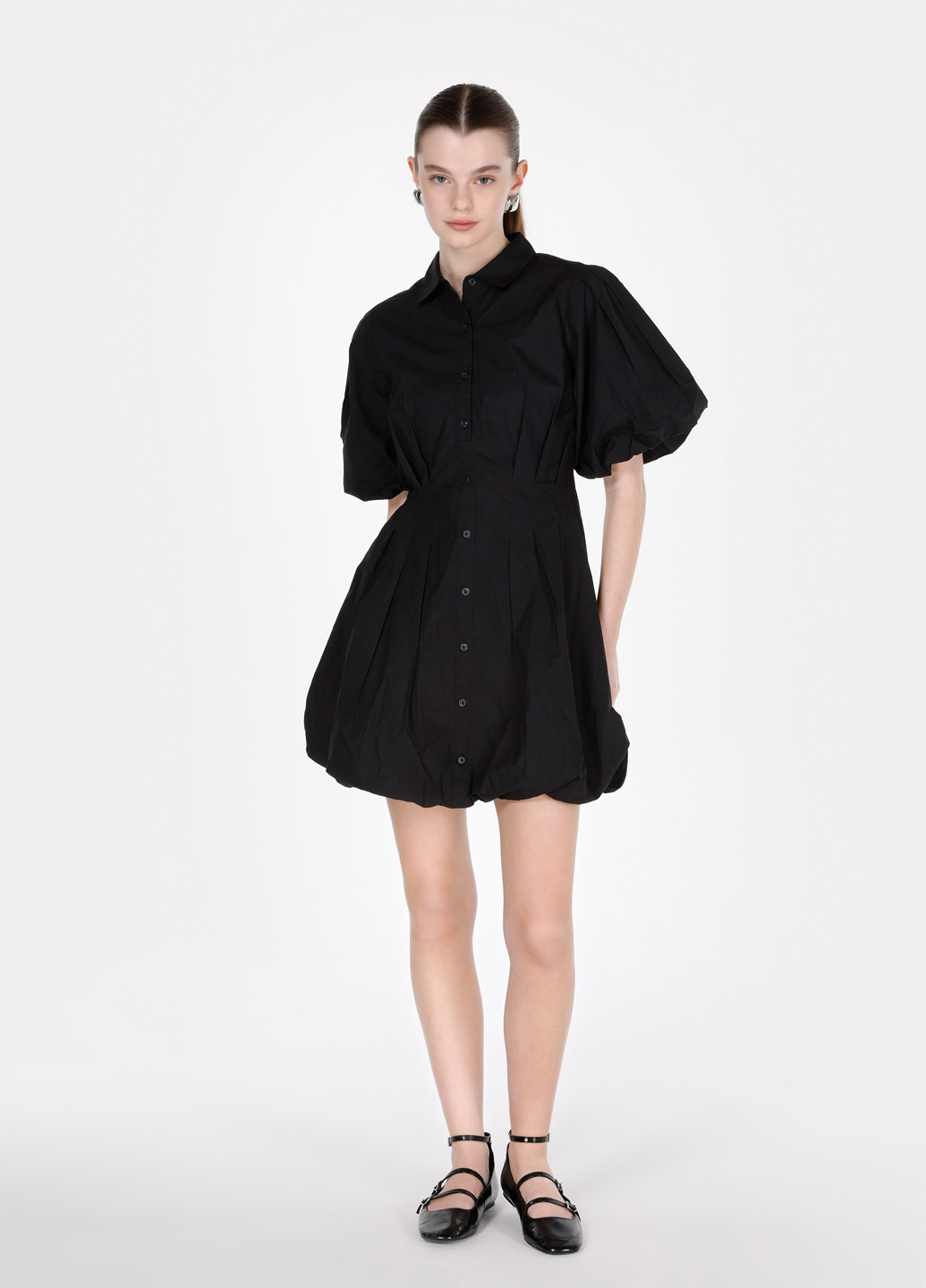 Чорна кежуал сукня балон, сукня-сорочка Colin's однотонна