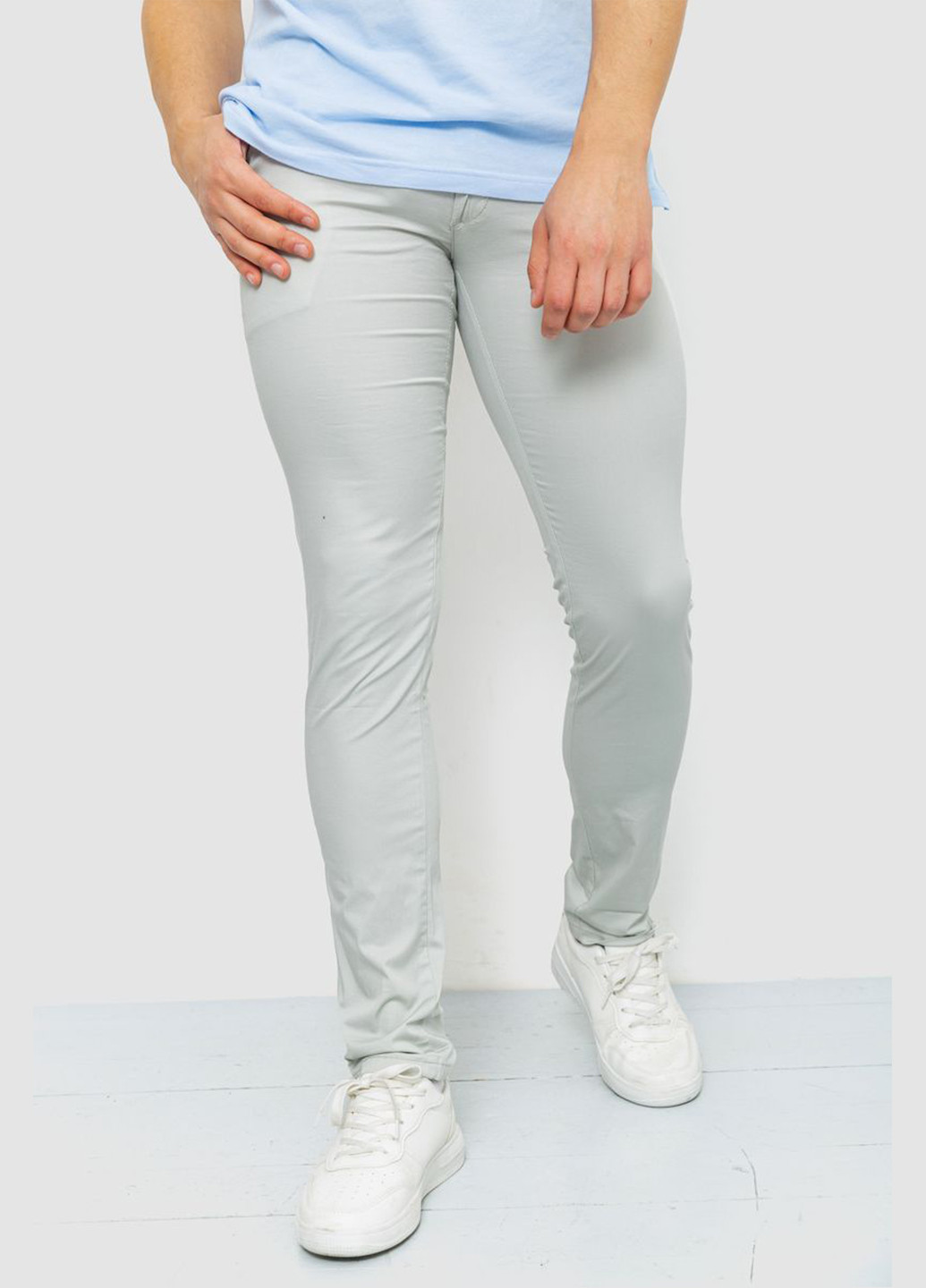 Светло-серые кэжуал демисезонные чиносы брюки Ager