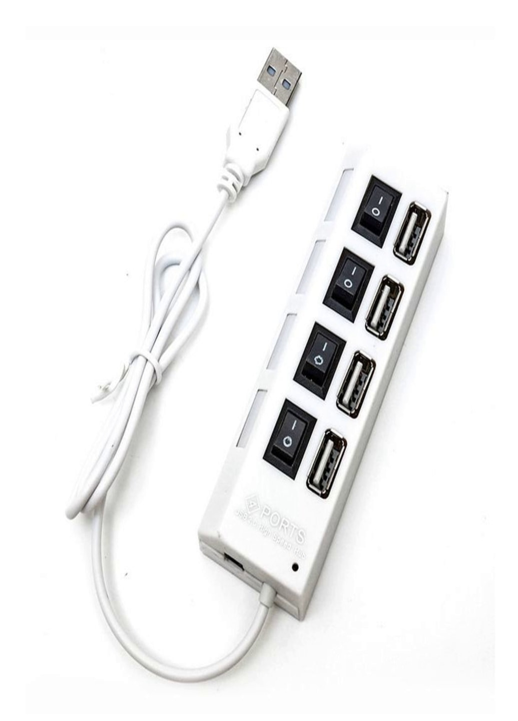 Розгалужувач USB HUB на 4 порта високошвидкісний USB хаб зарядка подовжувач (95610658) Білий Francesco Marconi (209509480)