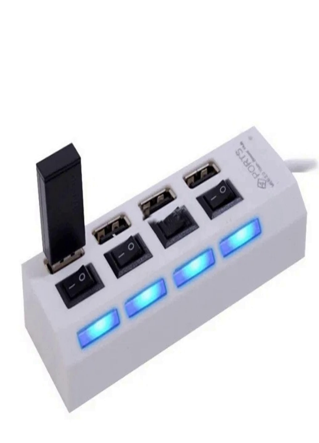 Розгалужувач USB HUB на 4 порта високошвидкісний USB хаб зарядка подовжувач (95610658) Білий Francesco Marconi (209509480)