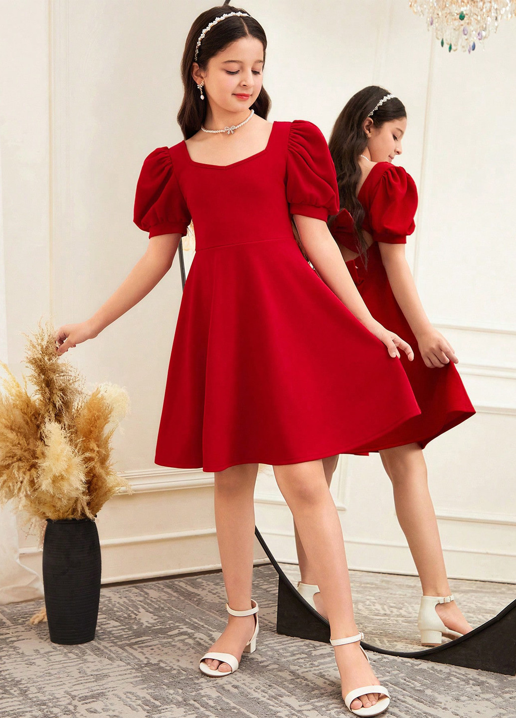 Красное платье SHEIN (365437562)