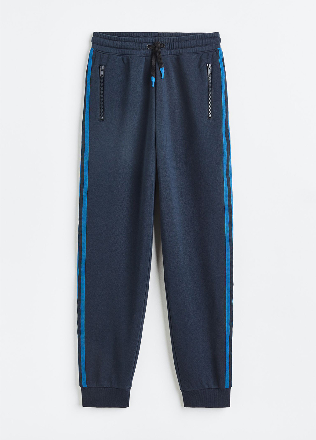 Темно-синие спортивные, кэжуал демисезонные брюки джоггеры H&M