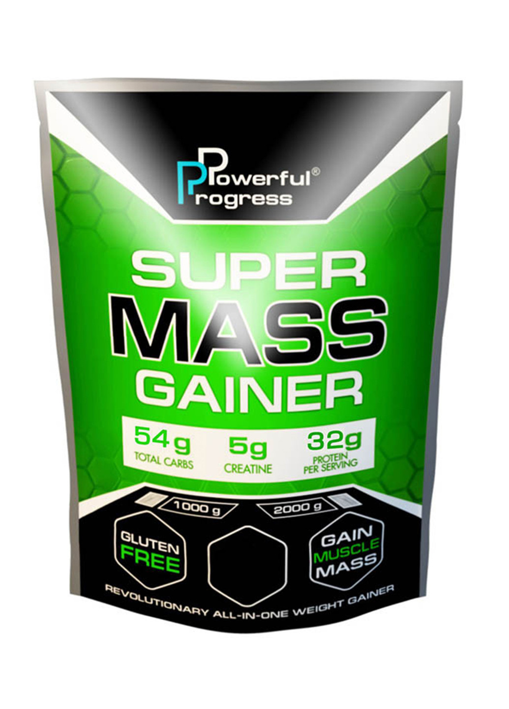 Углеводный гейнер Super Mass Gainer - 2000g Cappucino Powerful Progress гейнер (244701429)