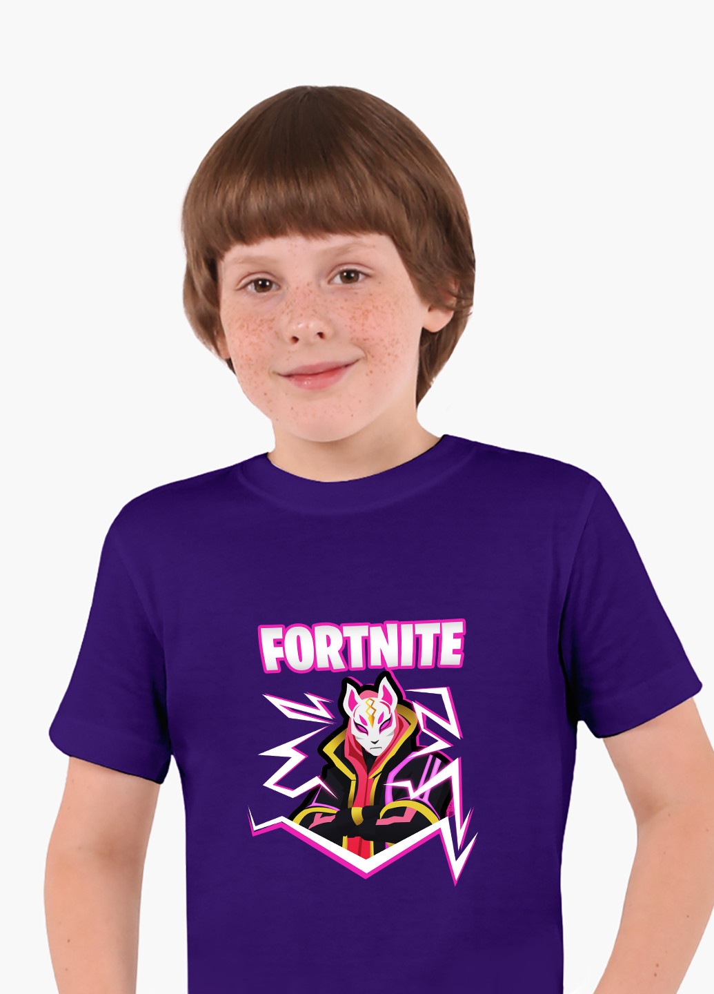 Фіолетова демісезонна футболка дитяча фортнайт (fortnite) (9224-1189) MobiPrint